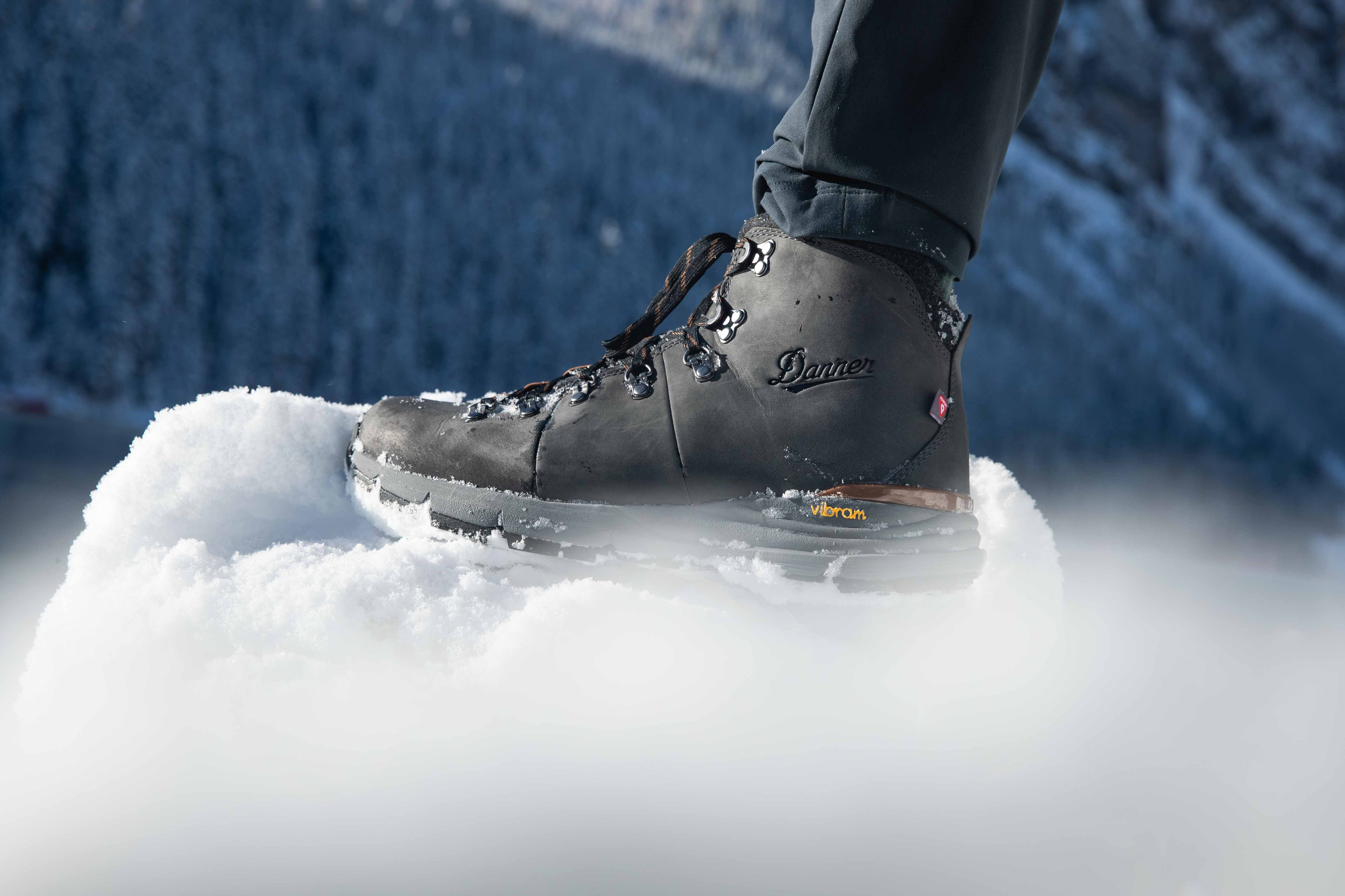 Commercial Lifestyle photography of Danner Boots Mountain 600 in Banff Canada