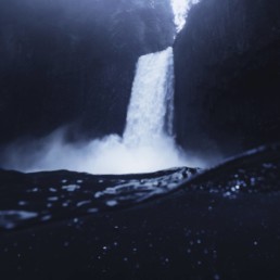 Underwater photography of Abiqua Falls in Oregon