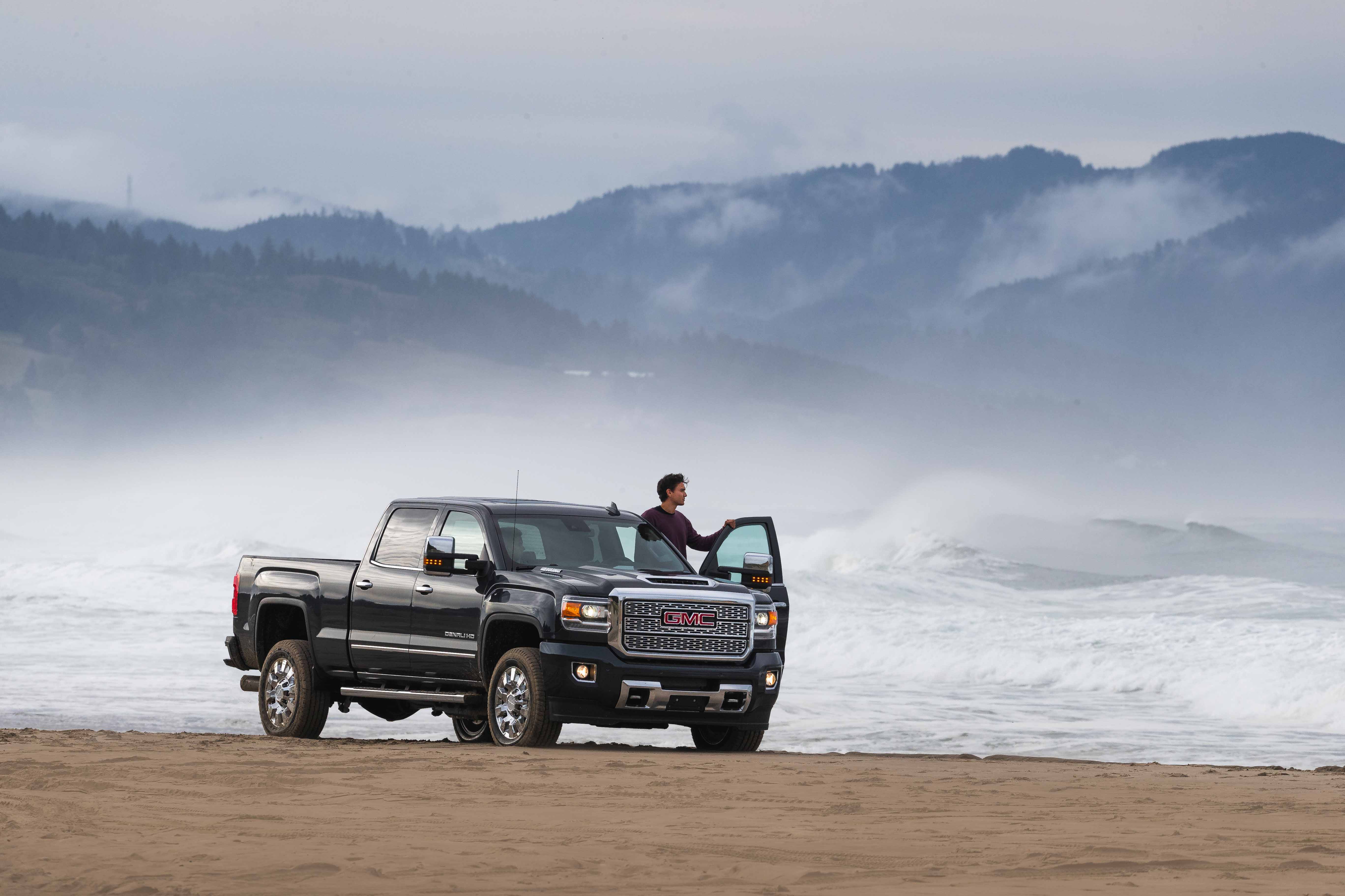 GMC Sierra Denali Truck commercial lifestyle Photography on the Oregon coast by Andrew Studer
