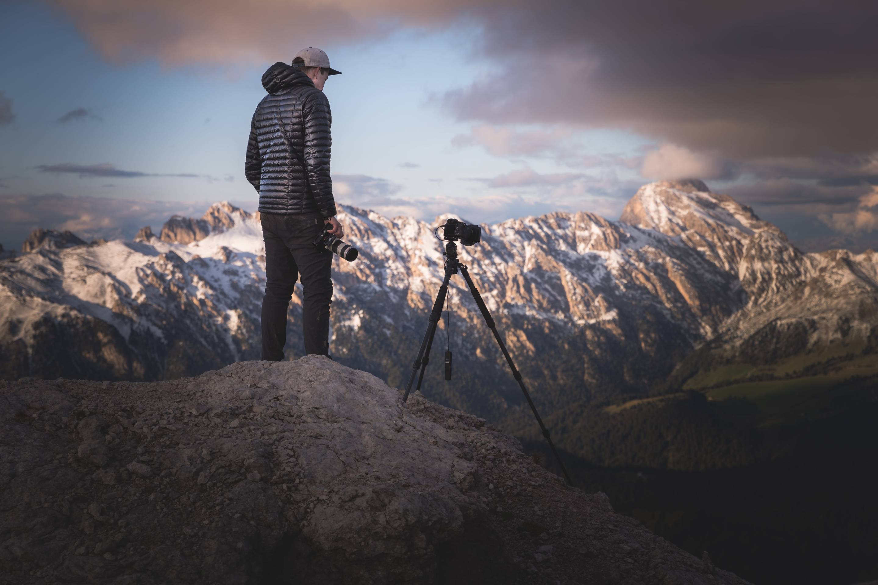 Behind the scenes of landscape photographer Andrew Studer in Italy Photo by Michael Shainblum
