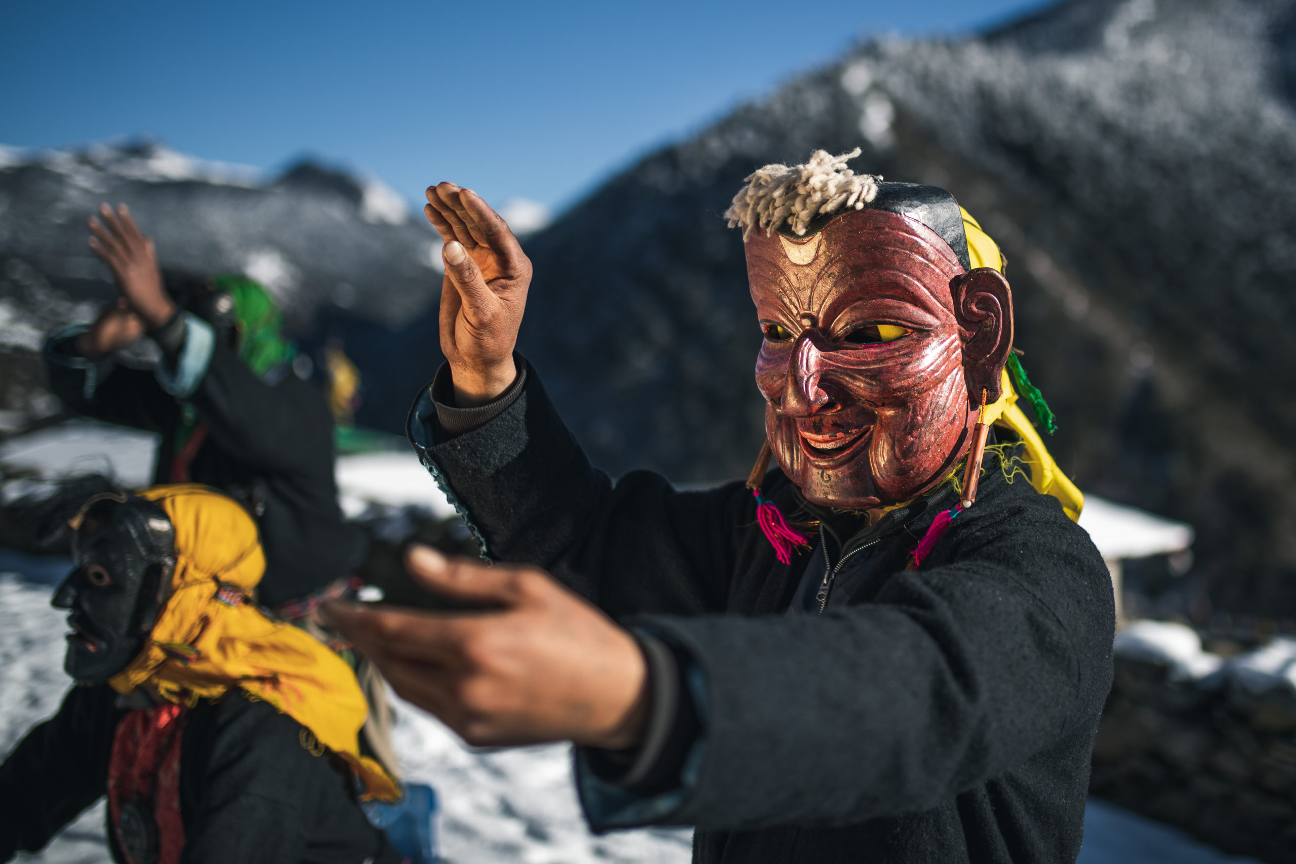 Traditional Bhutan Masked Dancers Photography