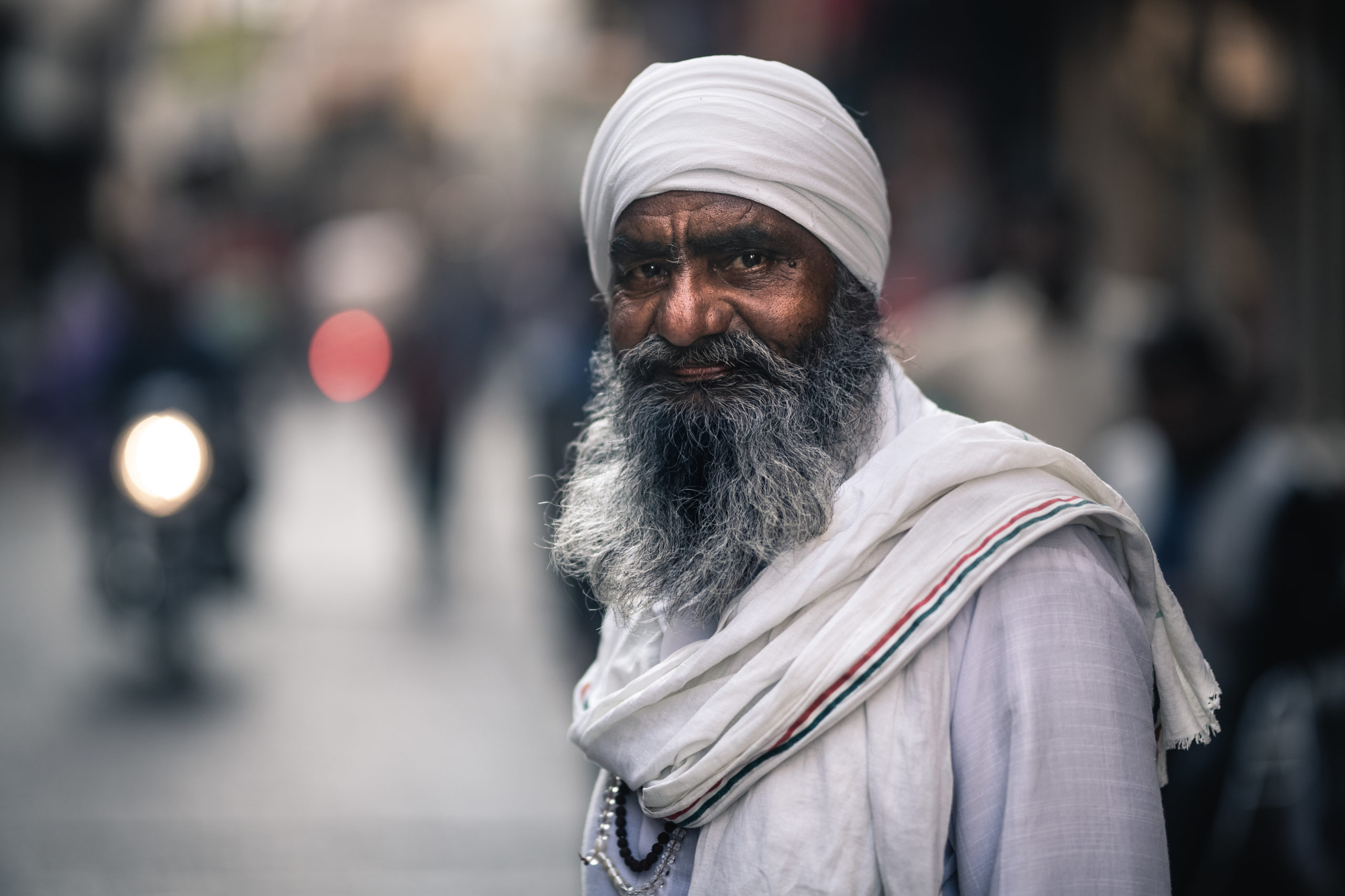 Portrait photography of an man on the streets of Mathura, India