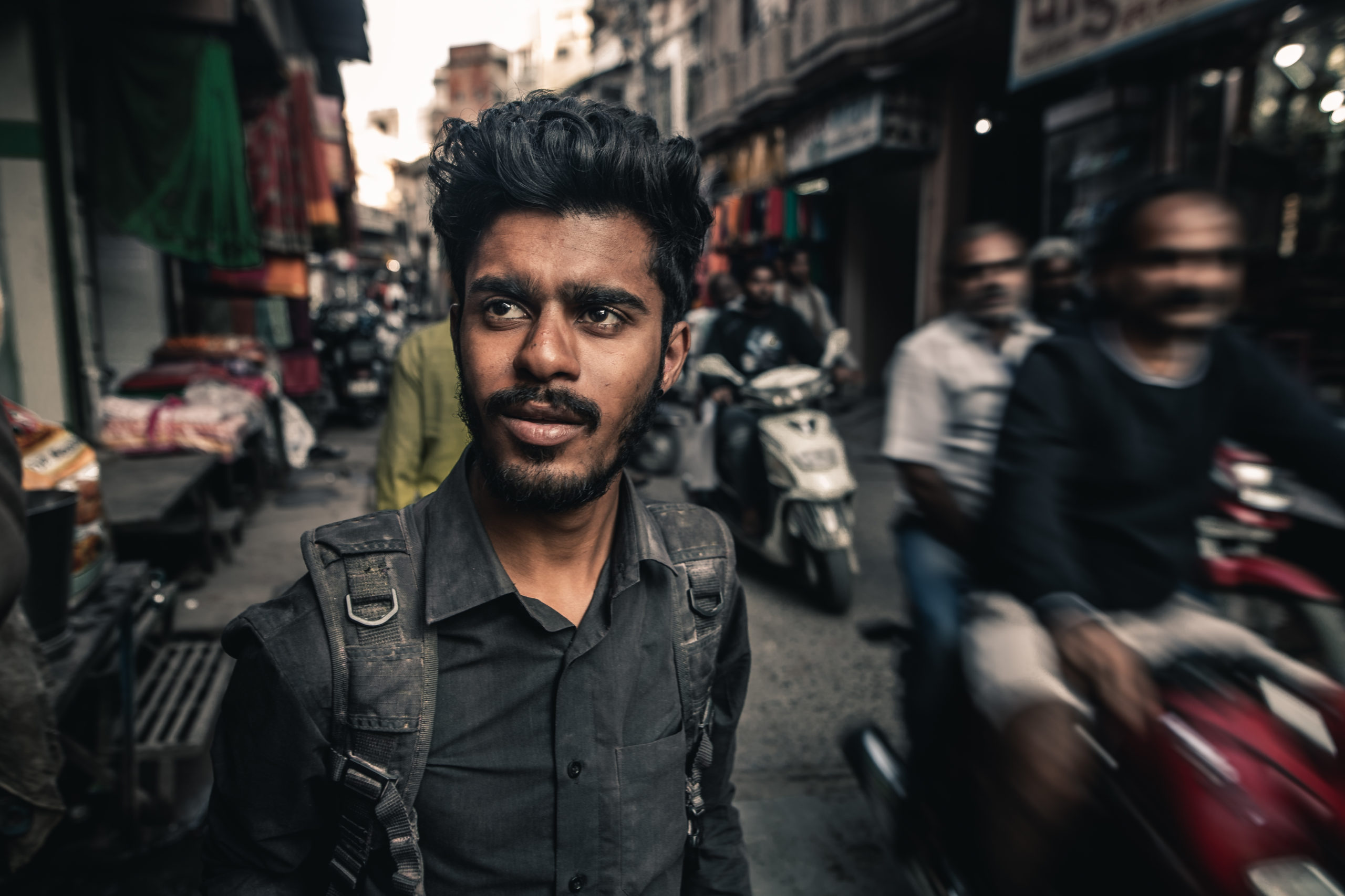 Portrait photography of an man on the streets of Mathura, India