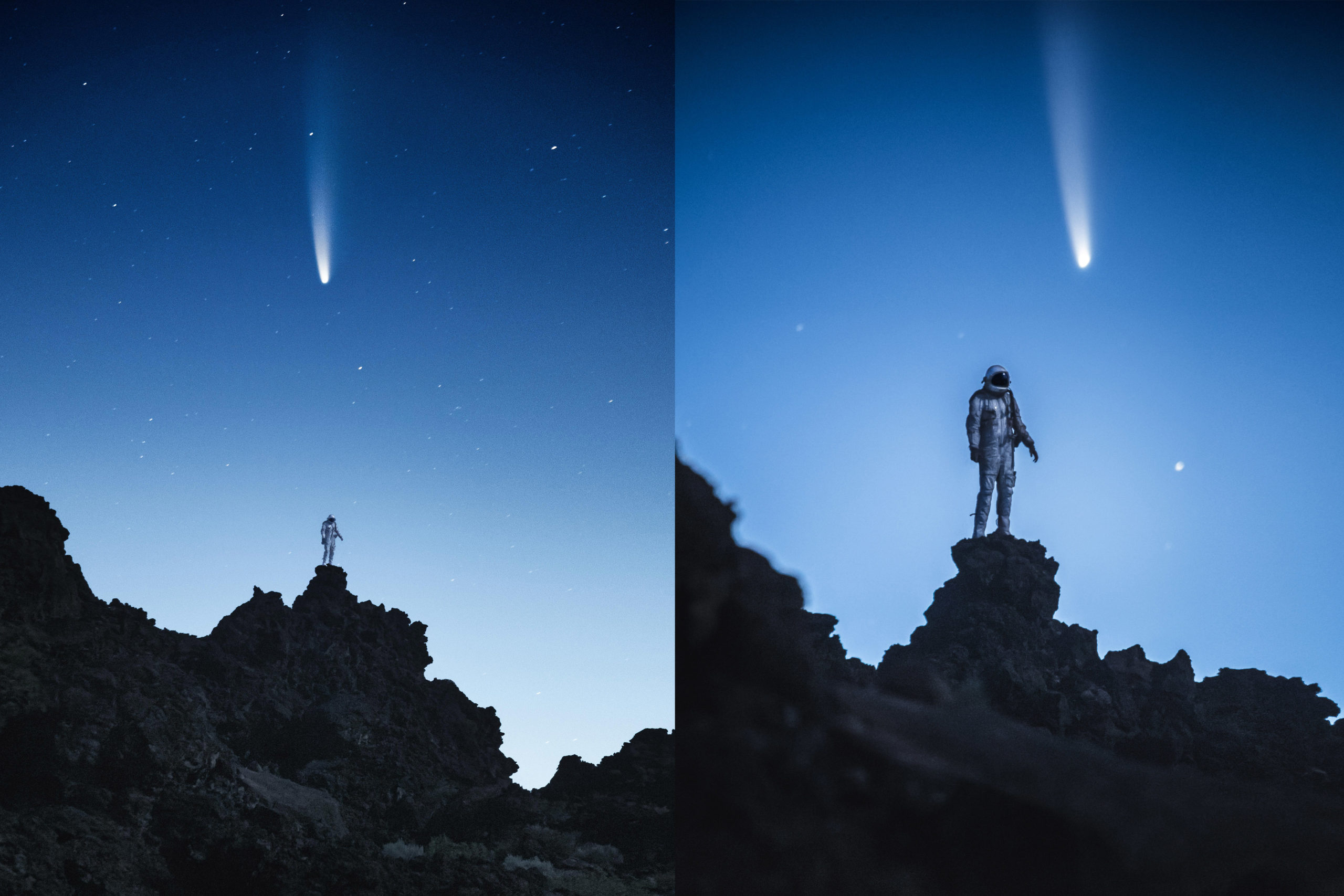 Astronaut & Comet Neowise Photography - Andrew Studer