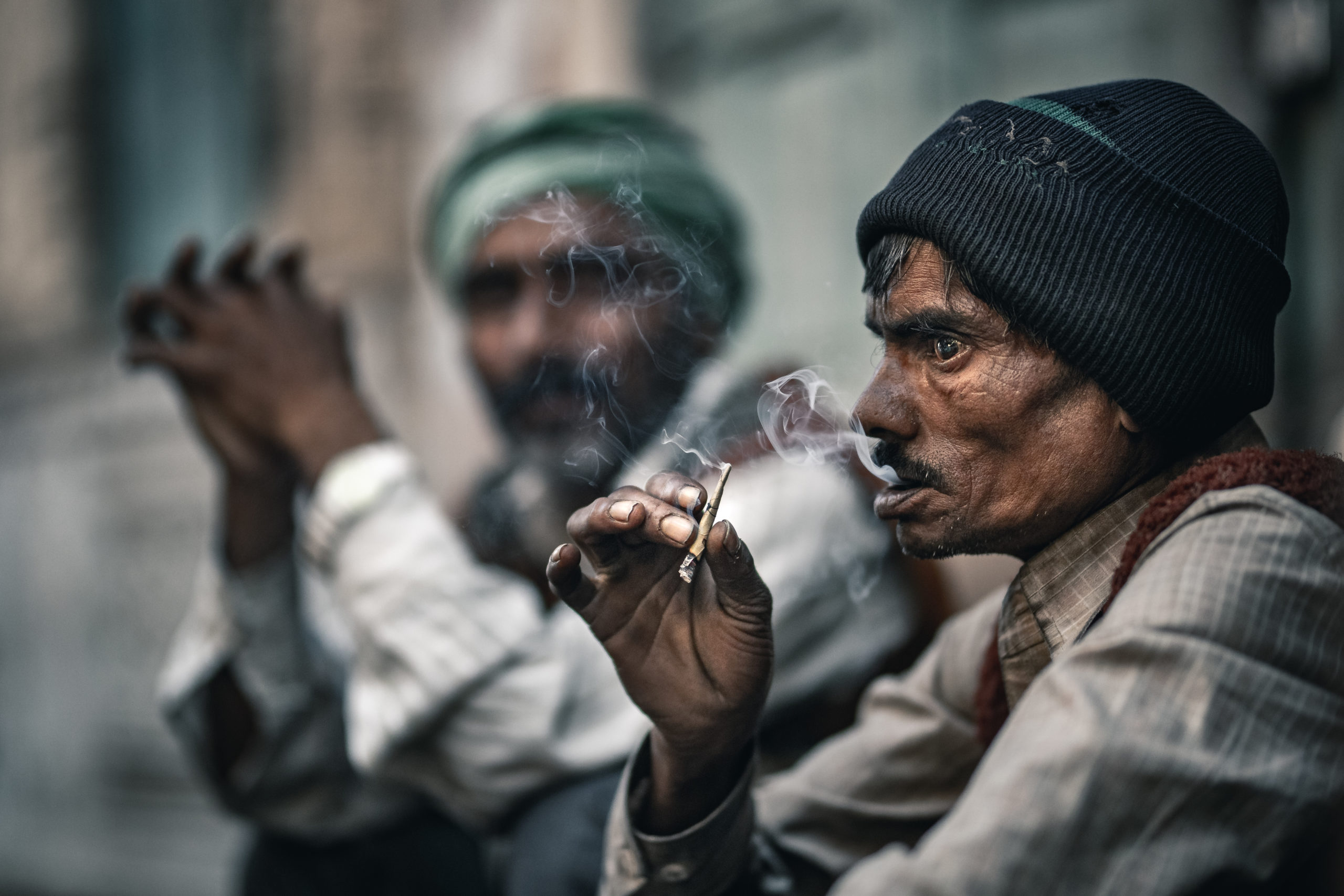 Indian man Smoking Mathura Photography