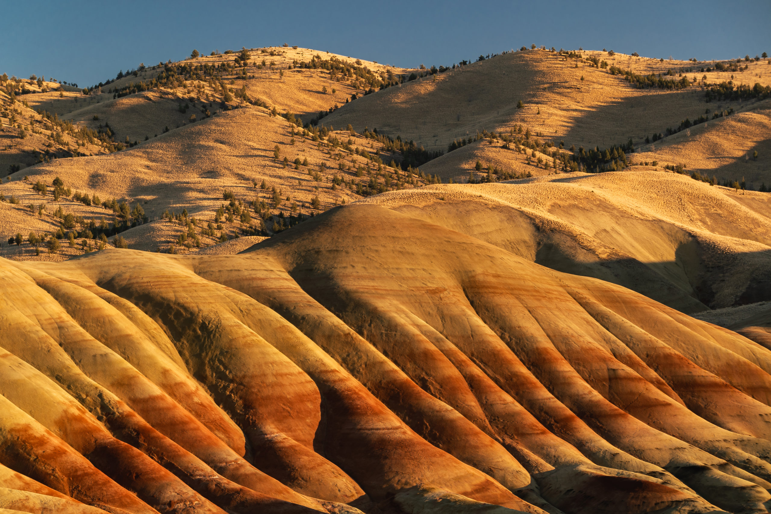 Landscape photography of the Painted Hills, Oregon during sunset
