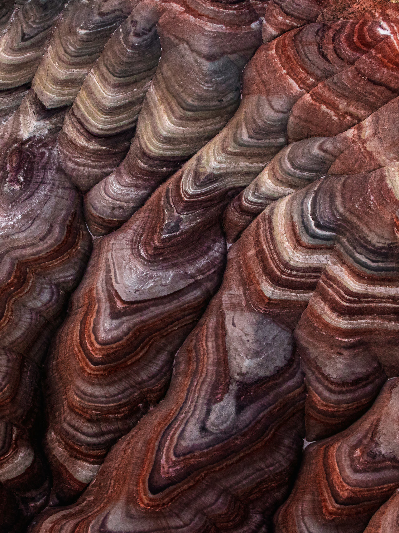 Aerial landscape photography of the abstract patterns in Utah