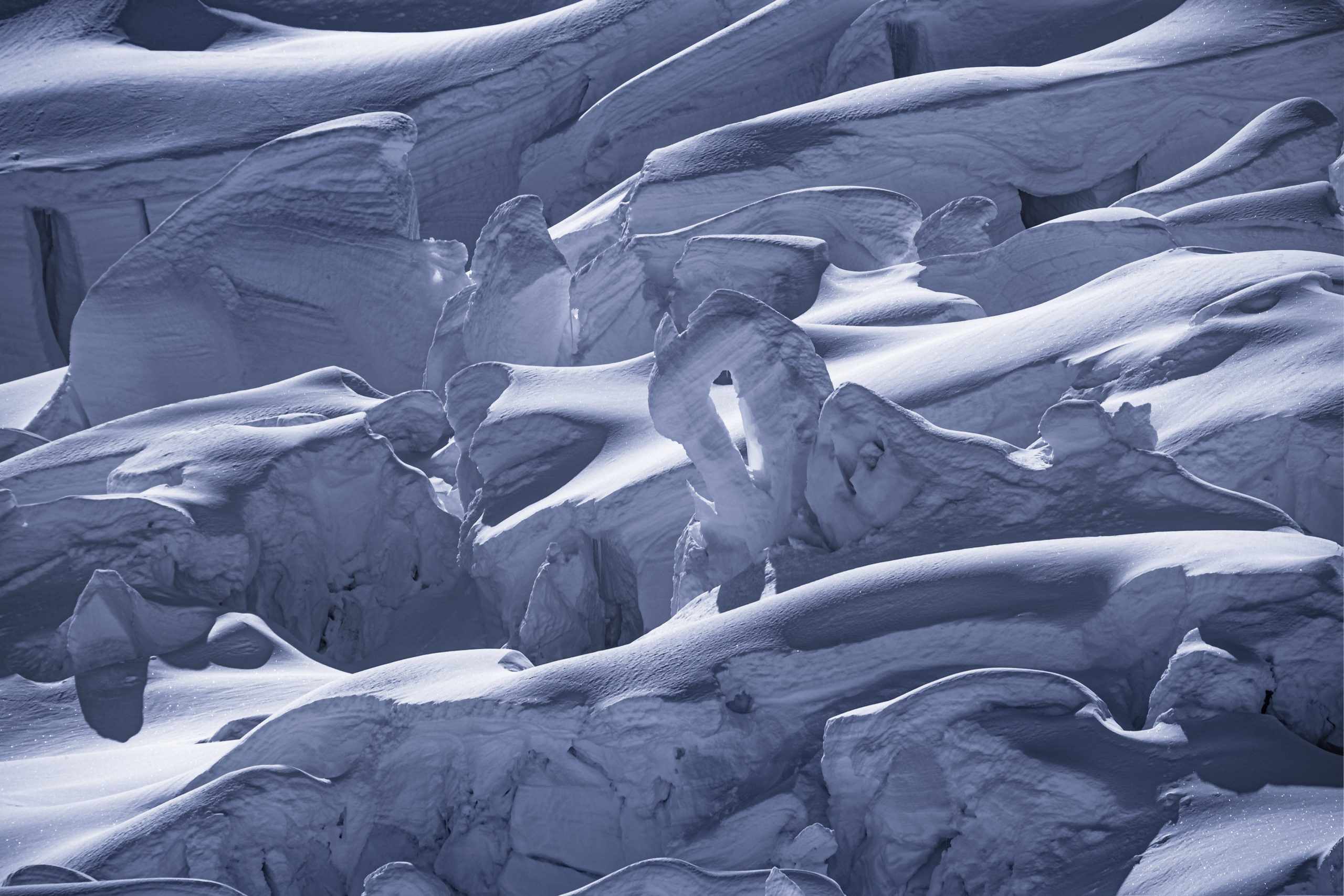 Unique ice formations found in a glacier in the Antarctic Peninsula